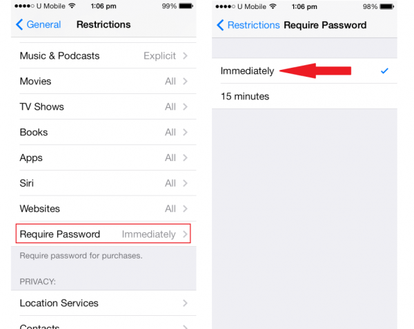 Require Password Immediately 1