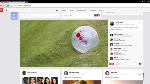 New Google+ Stream