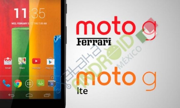 Moto G LTE and Moto G Ferrari Xakata leak