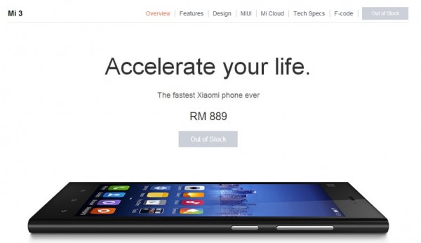 xiaomi-mi-3-sold-out