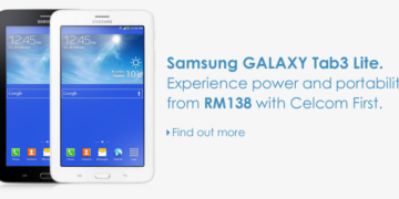 Celcom Samsung Galaxy Tab 3 Lite from RM138