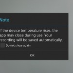 sony xperia z3 camera warning