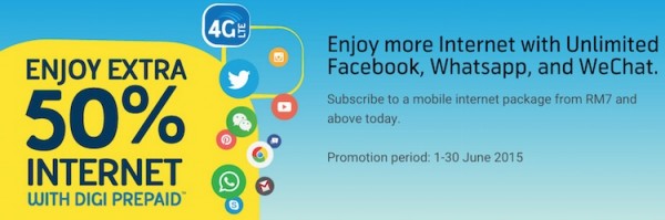 Digi Mobile Internet Package 50 Percent Extra Data