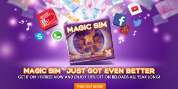 11Street 10 Percent Discount on All Reloads for Xpax Magic SIM