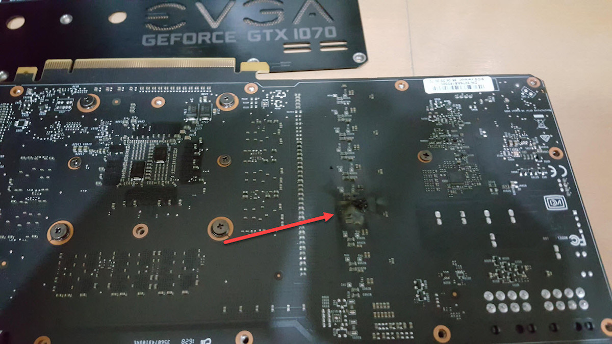 EVGA GTX 1070 VRM damage