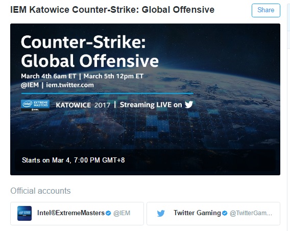 Twitter IEM Katowice