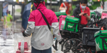 foodpanda grab food delivery riders gig economy meituan