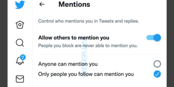 Twitter feature limit or block mentions