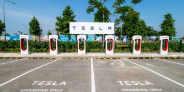 Tesla Supercharger Gamuda Cove chargers